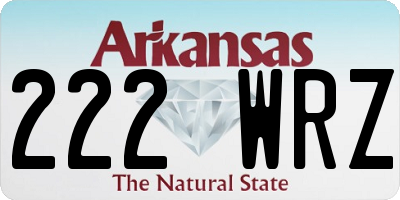 AR license plate 222WRZ