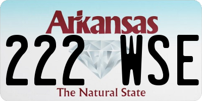 AR license plate 222WSE