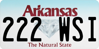 AR license plate 222WSI