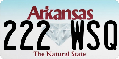 AR license plate 222WSQ