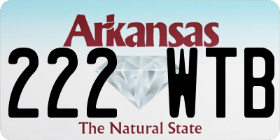 AR license plate 222WTB