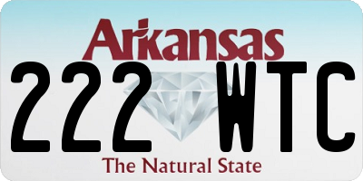 AR license plate 222WTC