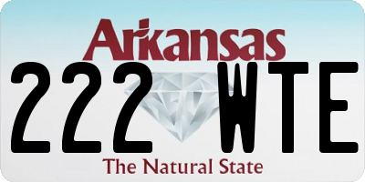AR license plate 222WTE