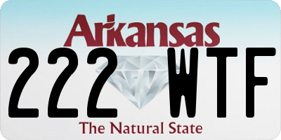 AR license plate 222WTF