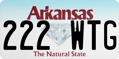 AR license plate 222WTG