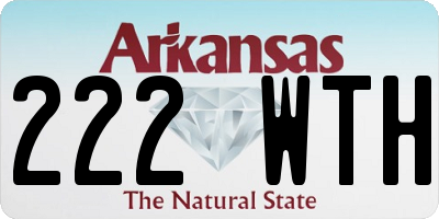 AR license plate 222WTH