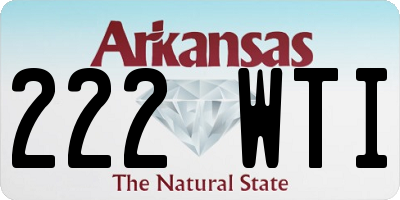 AR license plate 222WTI