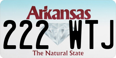AR license plate 222WTJ