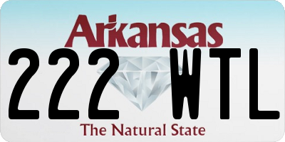 AR license plate 222WTL