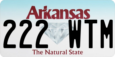 AR license plate 222WTM