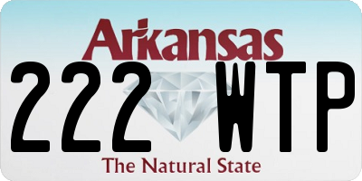 AR license plate 222WTP