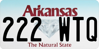 AR license plate 222WTQ