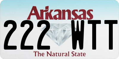 AR license plate 222WTT