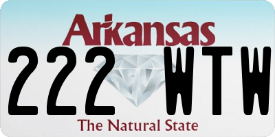 AR license plate 222WTW