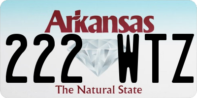 AR license plate 222WTZ