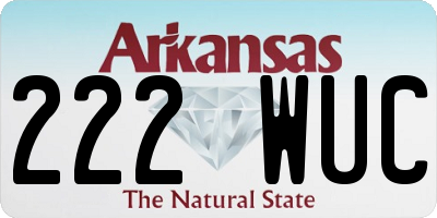 AR license plate 222WUC