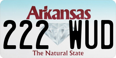 AR license plate 222WUD
