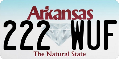 AR license plate 222WUF