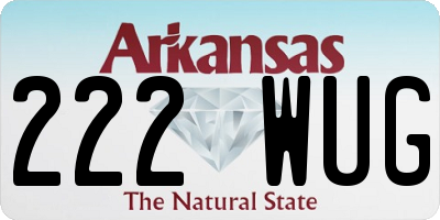 AR license plate 222WUG
