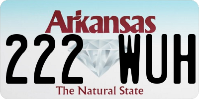 AR license plate 222WUH