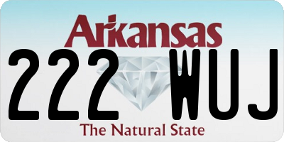 AR license plate 222WUJ