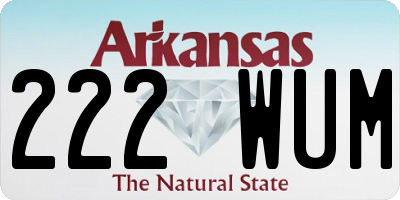 AR license plate 222WUM