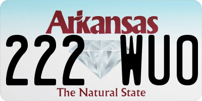 AR license plate 222WUO