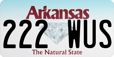 AR license plate 222WUS