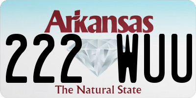 AR license plate 222WUU