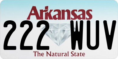 AR license plate 222WUV