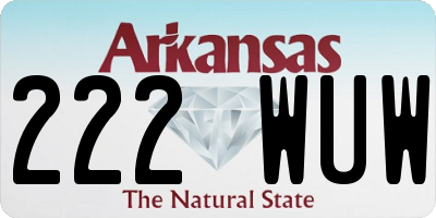 AR license plate 222WUW