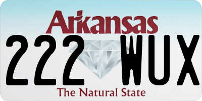 AR license plate 222WUX