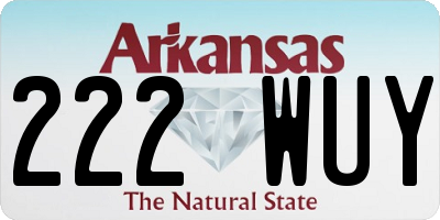 AR license plate 222WUY