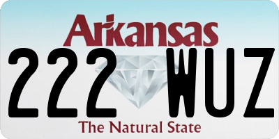 AR license plate 222WUZ