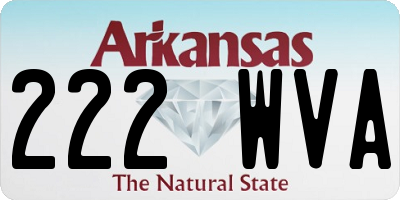 AR license plate 222WVA