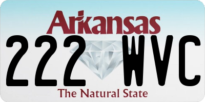 AR license plate 222WVC