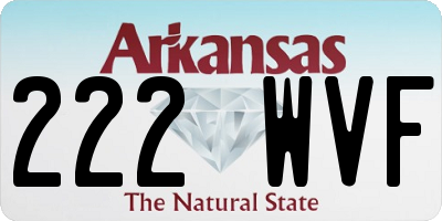 AR license plate 222WVF