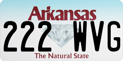 AR license plate 222WVG