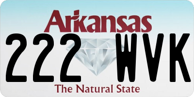 AR license plate 222WVK