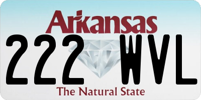 AR license plate 222WVL