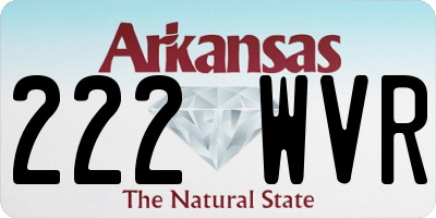 AR license plate 222WVR