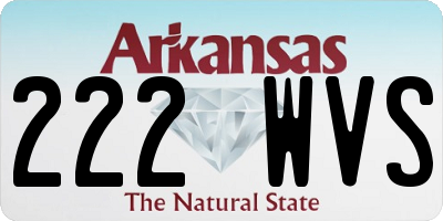 AR license plate 222WVS