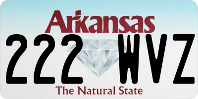 AR license plate 222WVZ