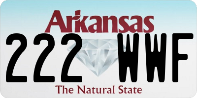 AR license plate 222WWF