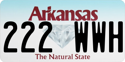 AR license plate 222WWH