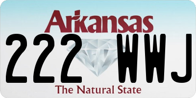 AR license plate 222WWJ