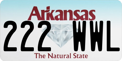 AR license plate 222WWL