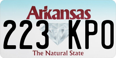 AR license plate 223KPO