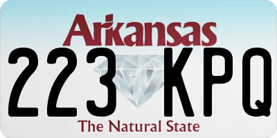 AR license plate 223KPQ