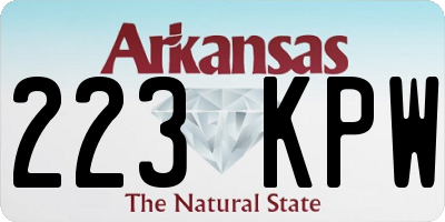 AR license plate 223KPW